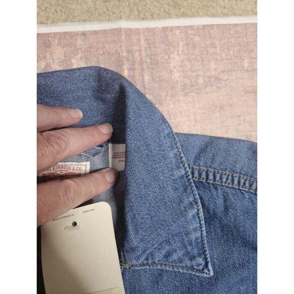 Levi's Short Sleeve Heritage Jumpsuit Size Small Dark Blue Denim - Picture 5 of 10